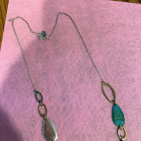 Silpada Fresco Patina, Silver and Brass Necklace - Picture 5 of 6